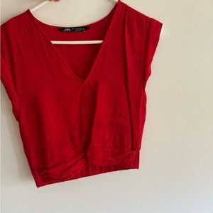 Red Zara Blouse